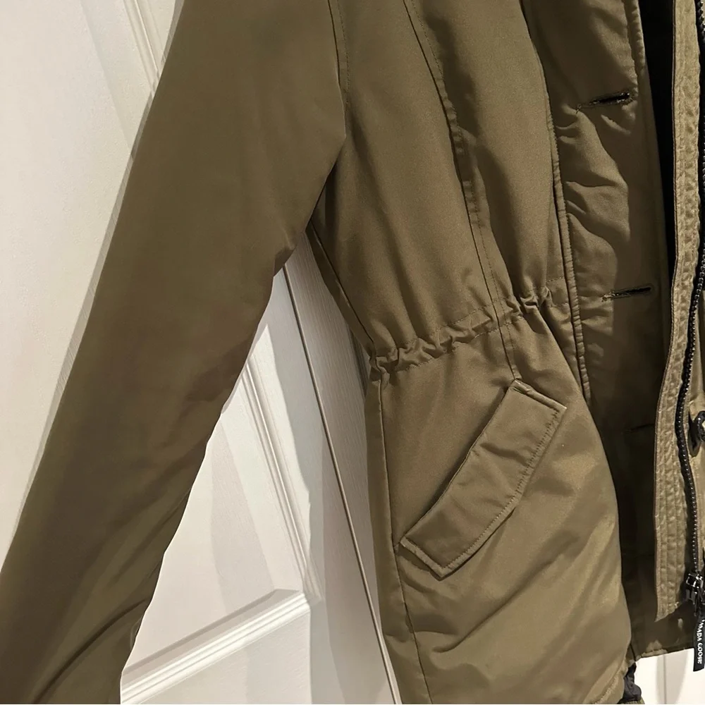Canada Goose Olive Parka with Fur Trim - Picture 11 of 12